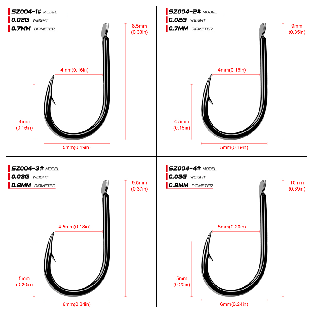 PROBEROS Kail Pancing 200pcs 1 - Fishing Hook Offset ulasan dan harga