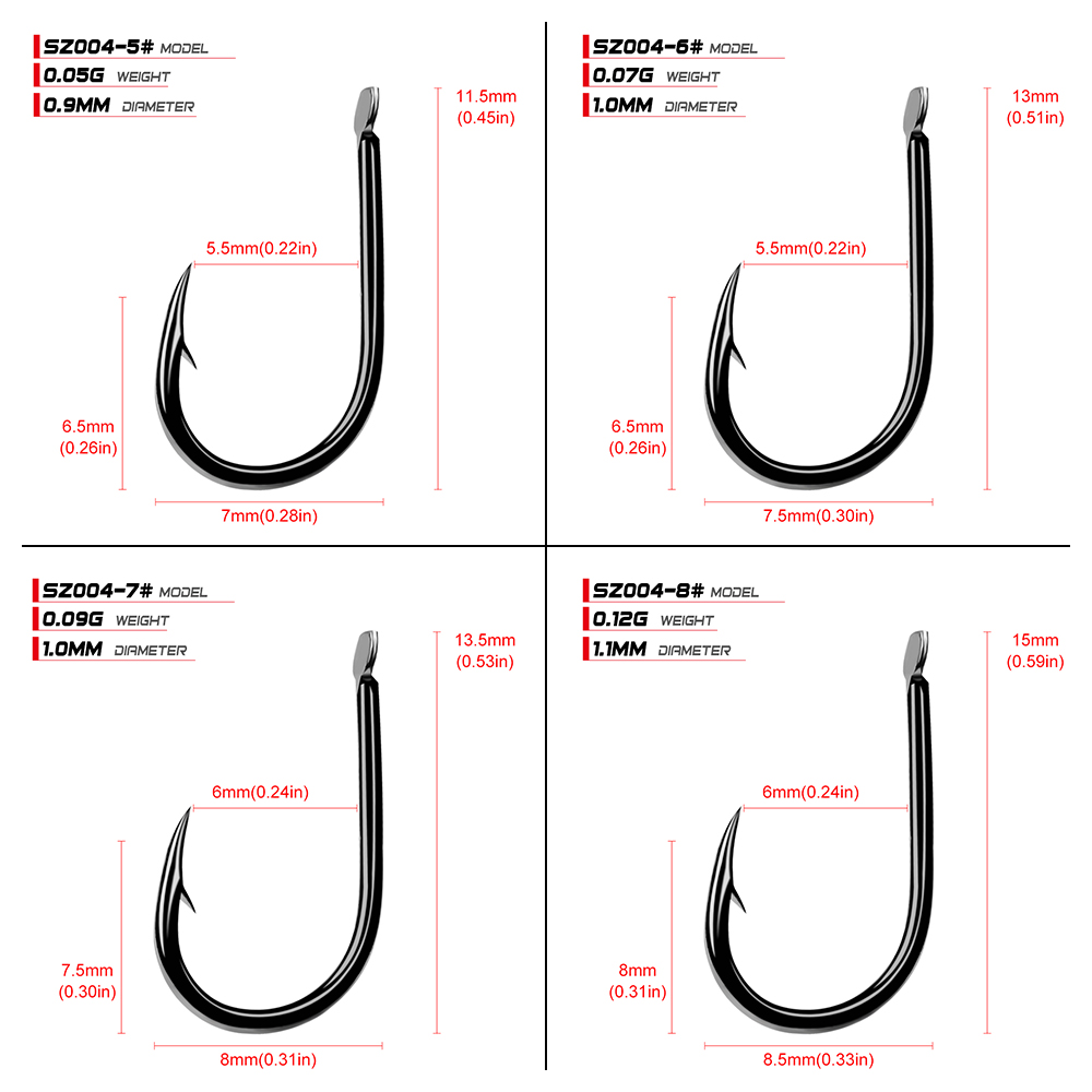 PROBEROS Kail Pancing 200pcs 1 - Fishing Hook Offset ulasan dan harga